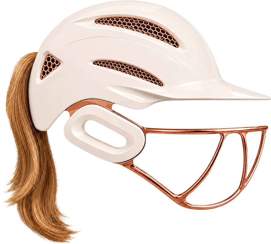WaughHead women’s cricket helmet in cream