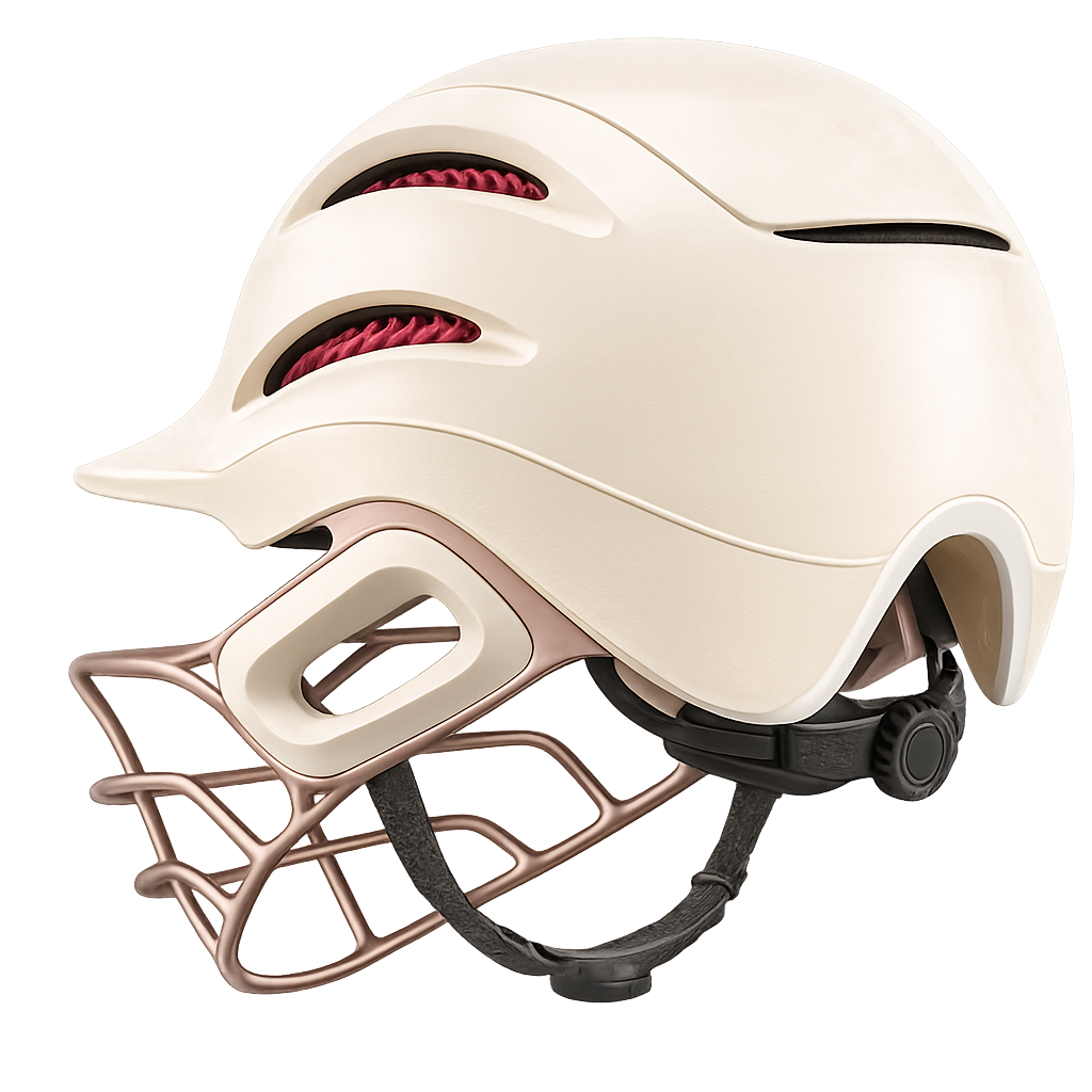 Women’s helmet in cream and rose gold